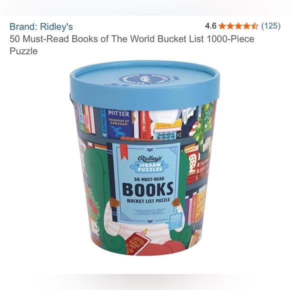 ridley's Other - RIDLEY's 50 must-read books of the World Bucket List 1000 piece puzzle